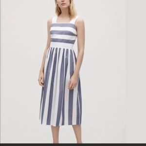 COS striped sundress w/ open back